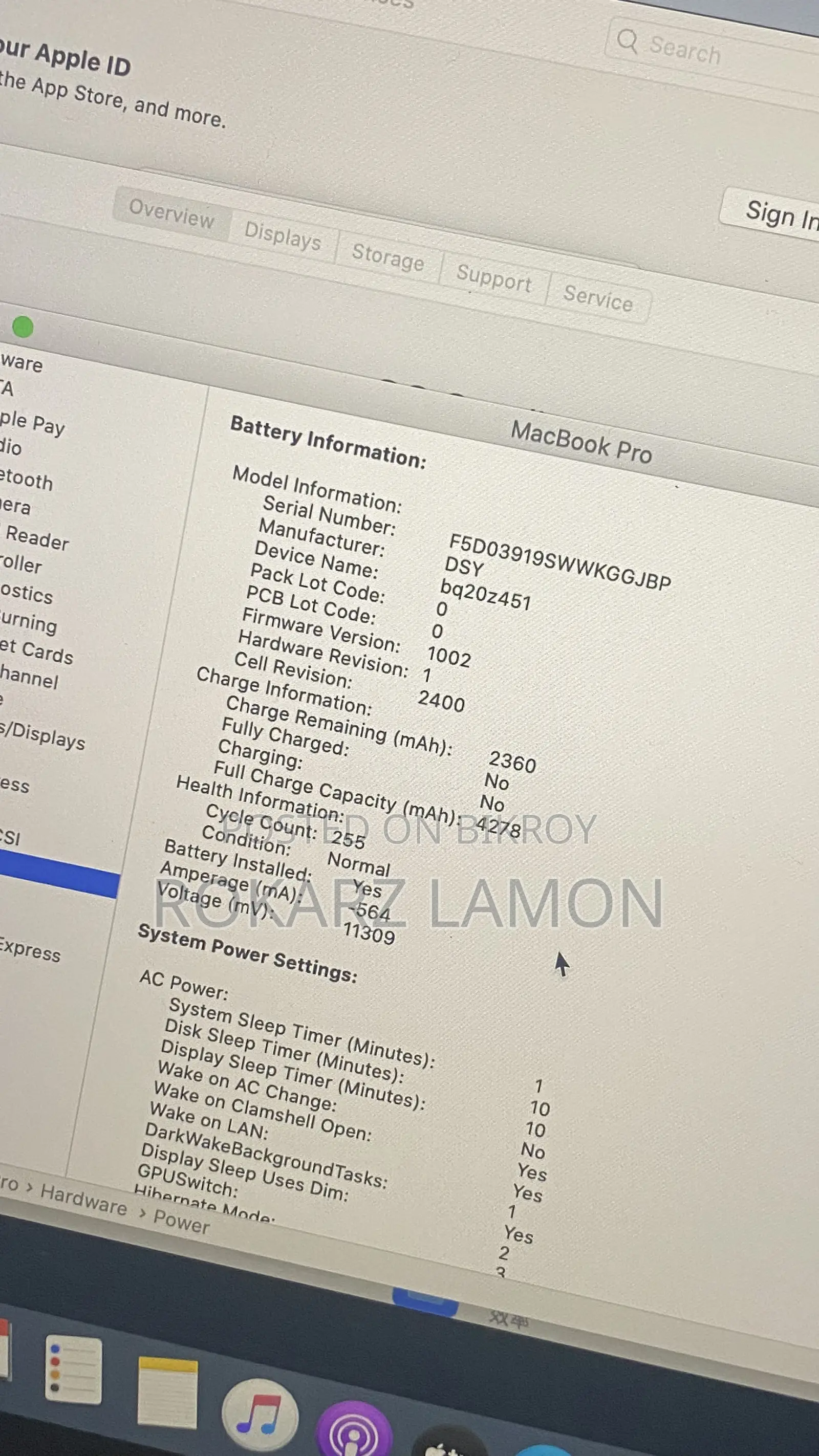 Laptop Apple MacBook Pro 2020 8GB Intel Core i5 SSD 256GB