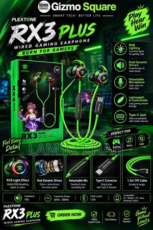 PLEXTONE RX3 Type-C Wired Gaming Earphone