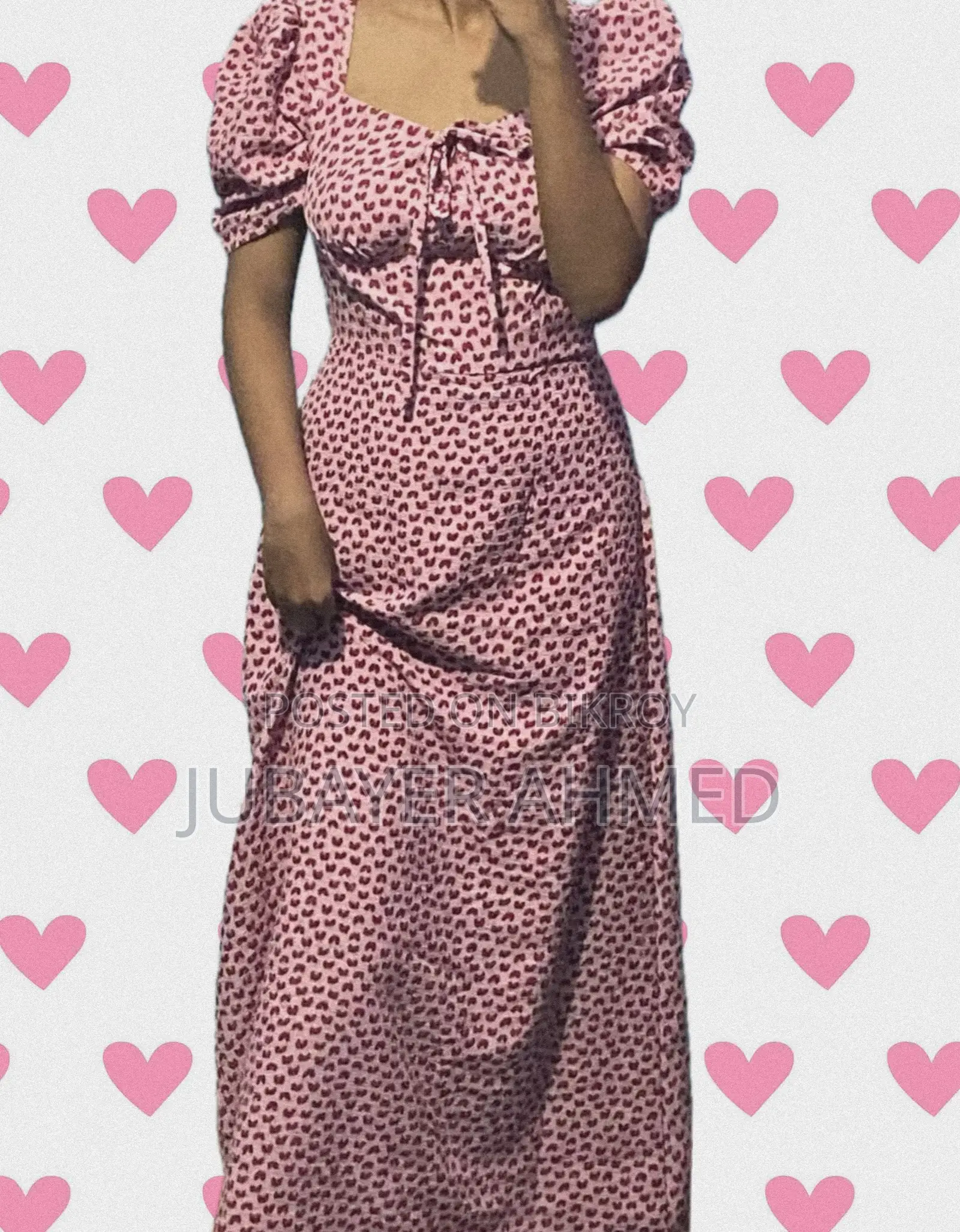 “Pink Sundress” Size-S(34-36) Lenth -50 Inches