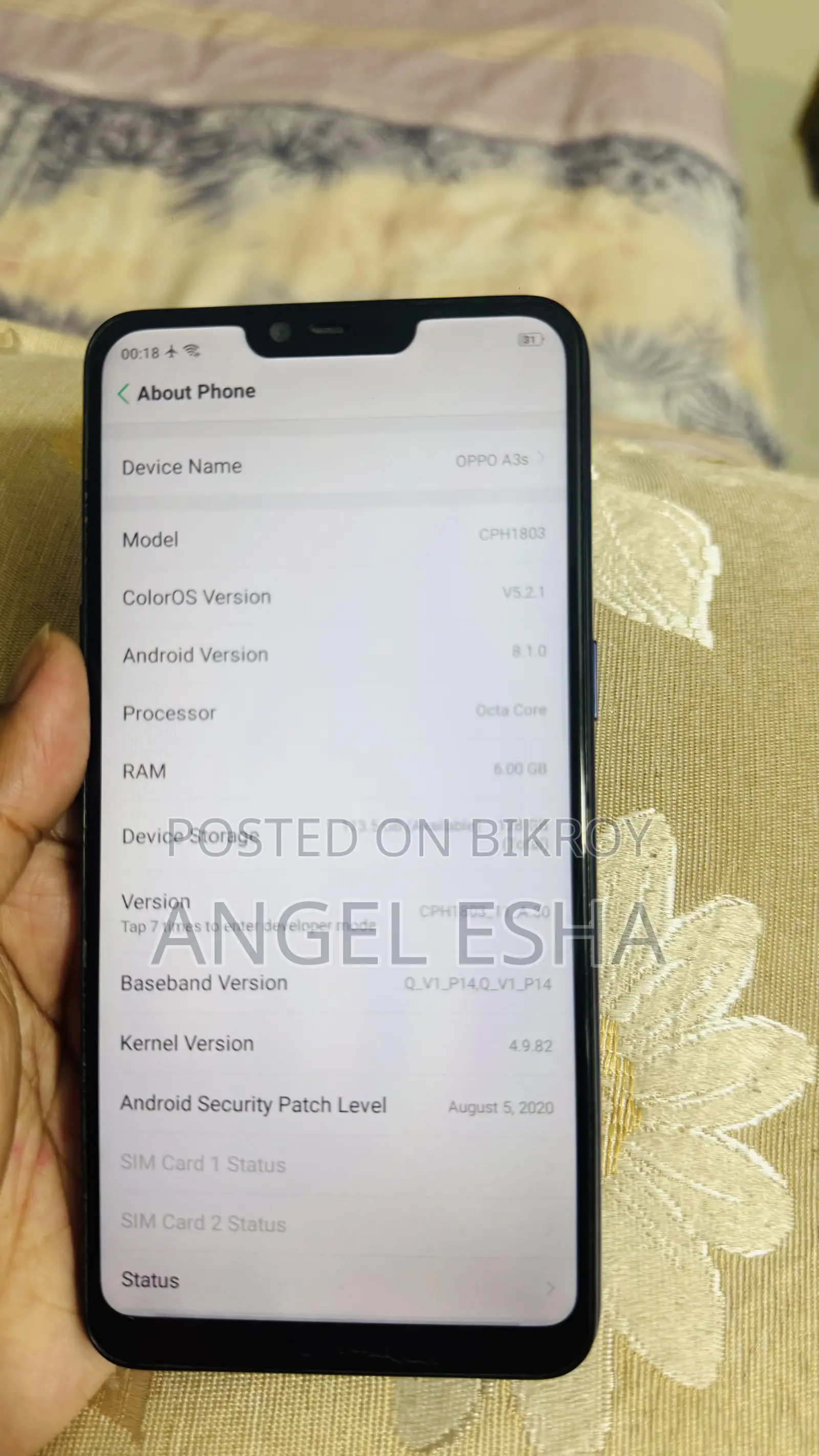 Oppo A3s 64 GB Blue