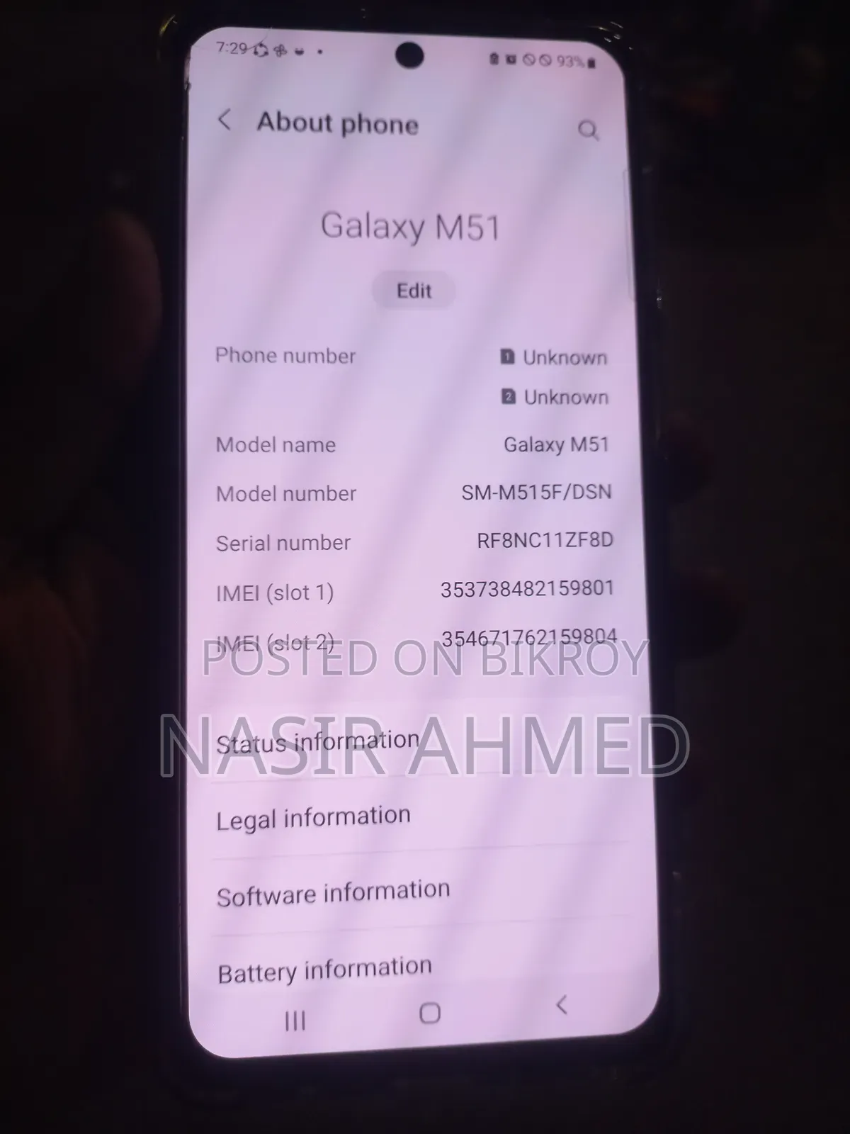 Samsung Galaxy M51 128 GB Blue