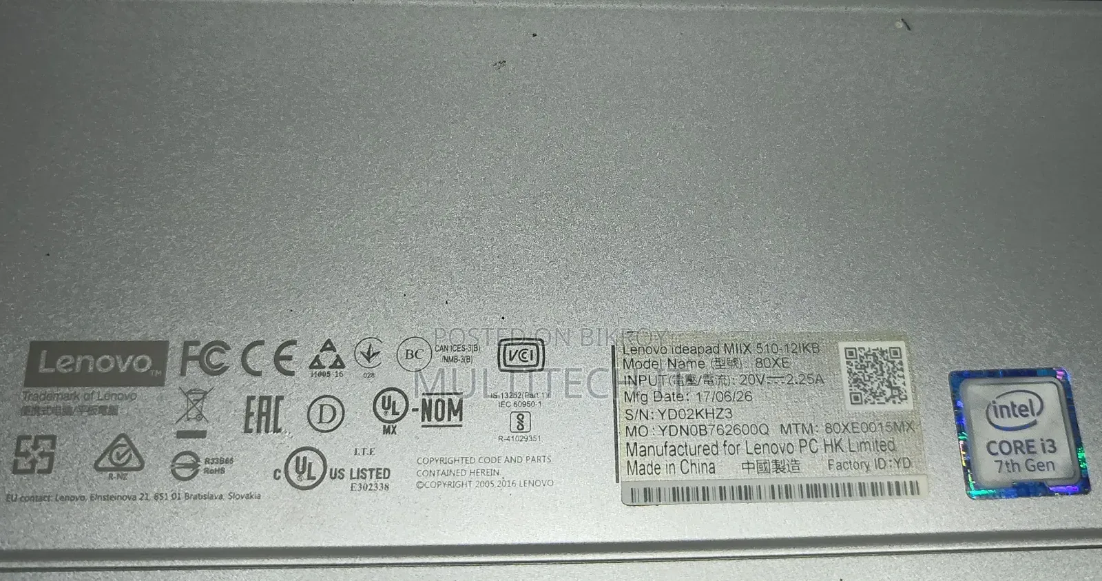 Laptop Lenovo IdeaPad 520 4GB Intel Core i3 SSD 256GB