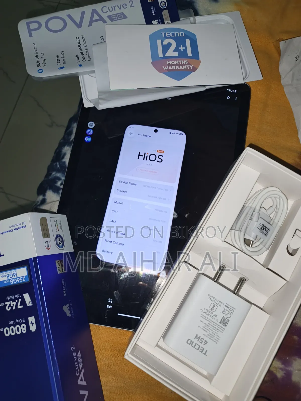 New Tecno Pova Curve 2 256 GB Gray