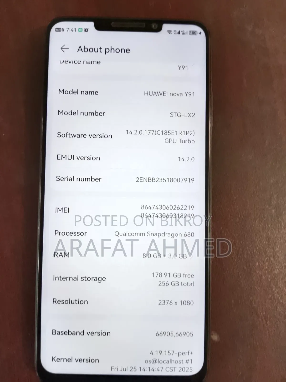 Huawei nova Y91 256 GB Black