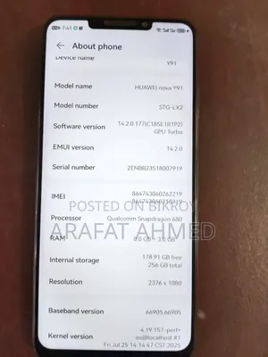 Huawei nova Y91 256 GB Black