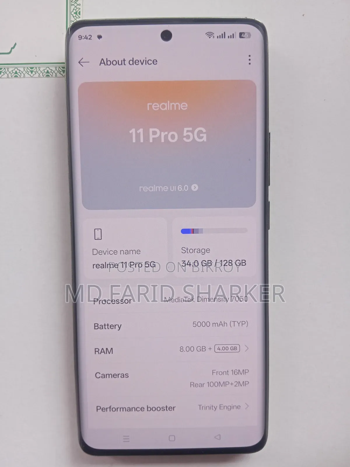 Realme 11 5G 256 GB Green