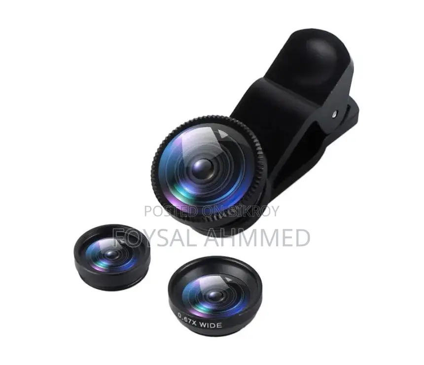 3 in 1 Clip Camera Lens Kit 180° Fish Eye