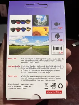 3 in 1 Clip Camera Lens Kit 180° Fish Eye