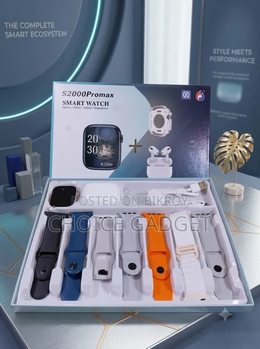S2000 Promax Smart Watch 10 in 1 Combo Set