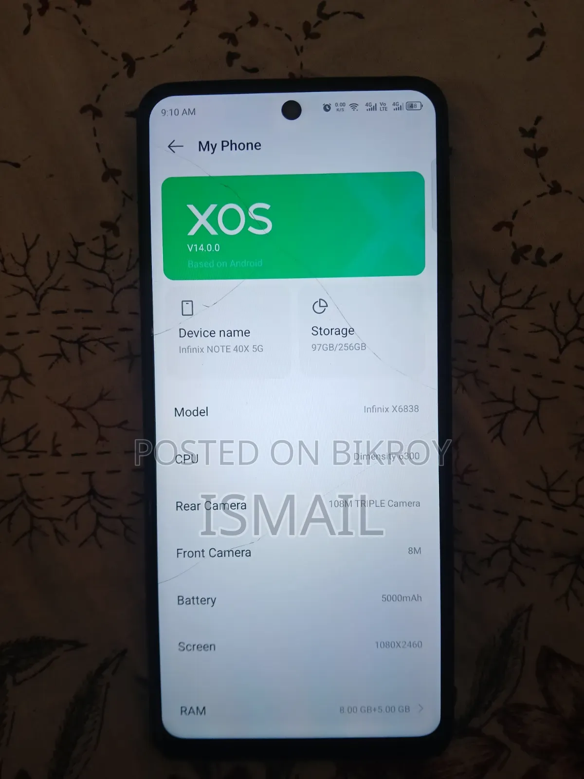 Infinix Note 40 256 GB Black