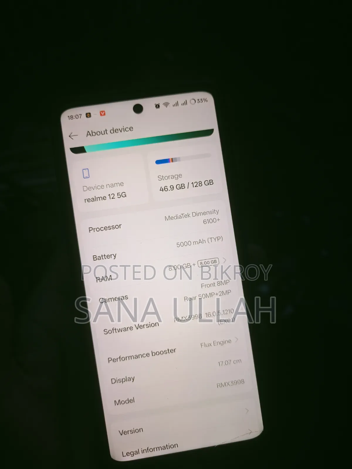 Realme 12 5G 128 GB Black