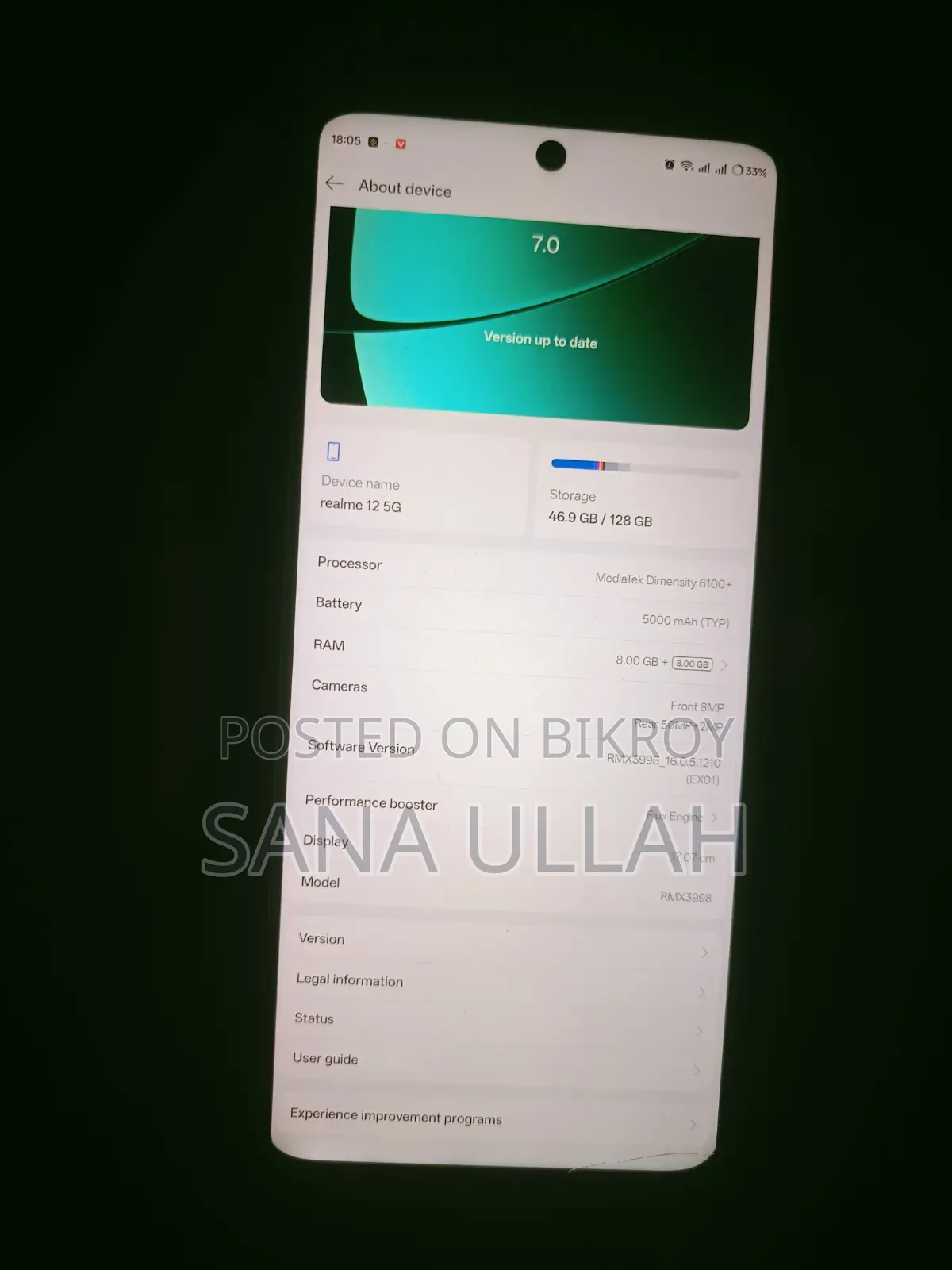 Realme 12 5G 128 GB Black