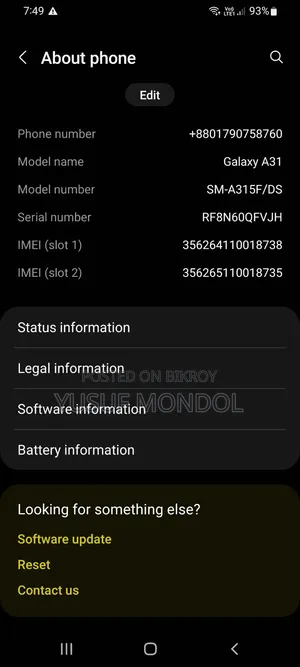 Samsung Galaxy A31 128 GB Blue