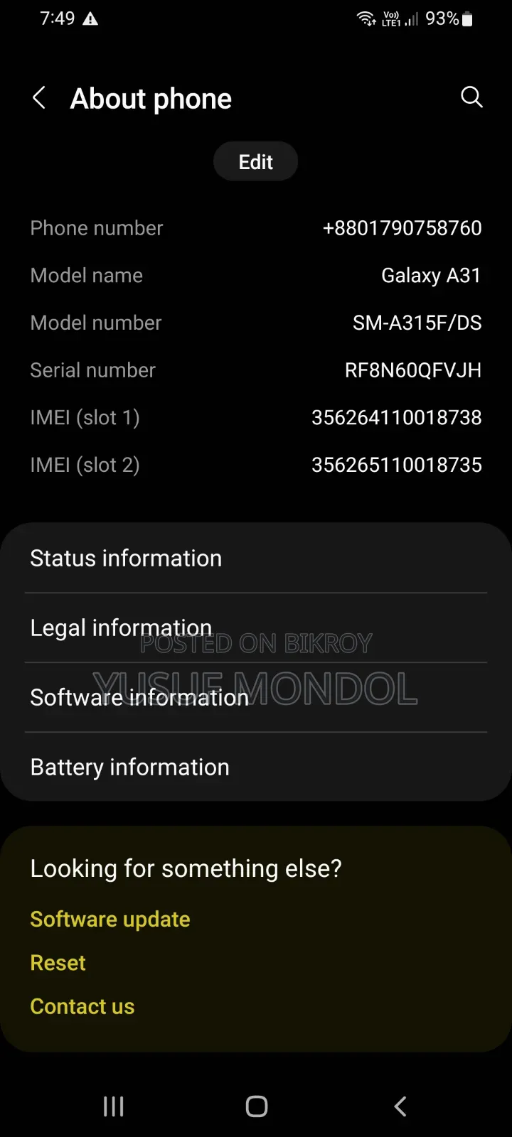 Samsung Galaxy A31 128 GB Blue