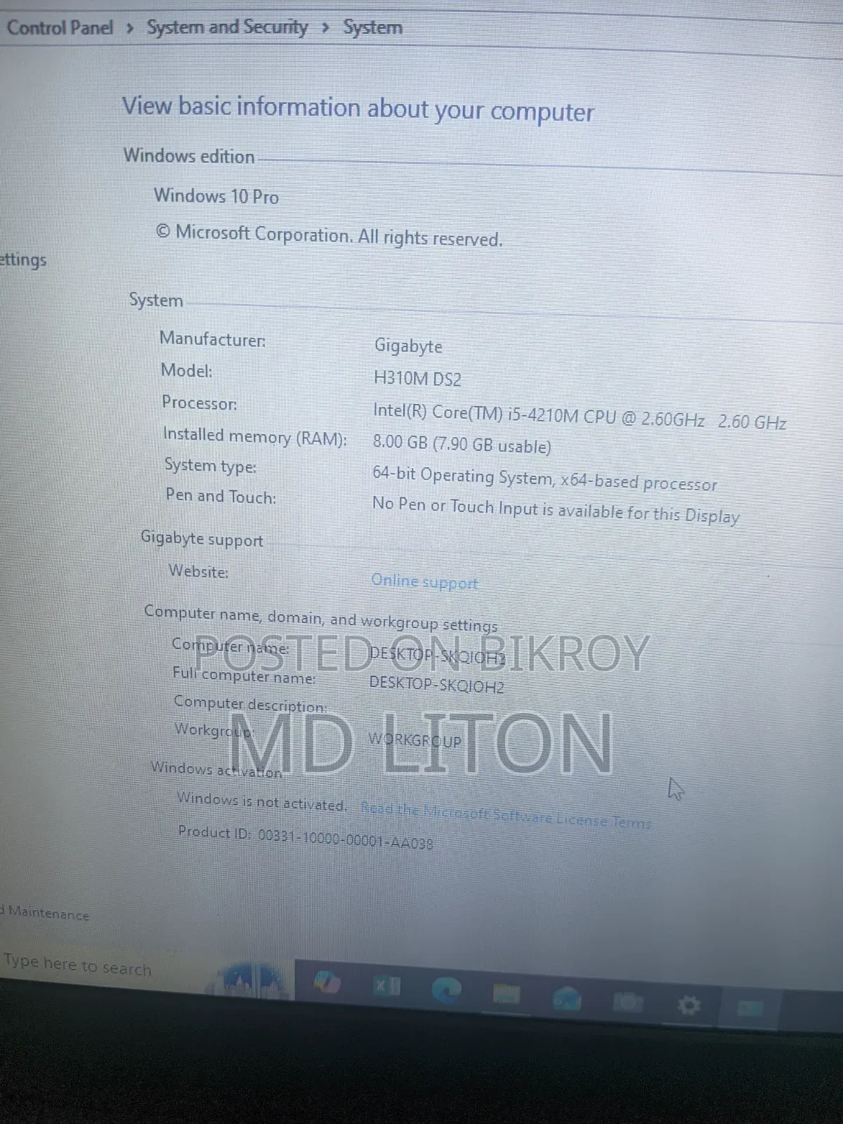 Laptop Lenovo 8GB Intel Core i5 SSD 32GB