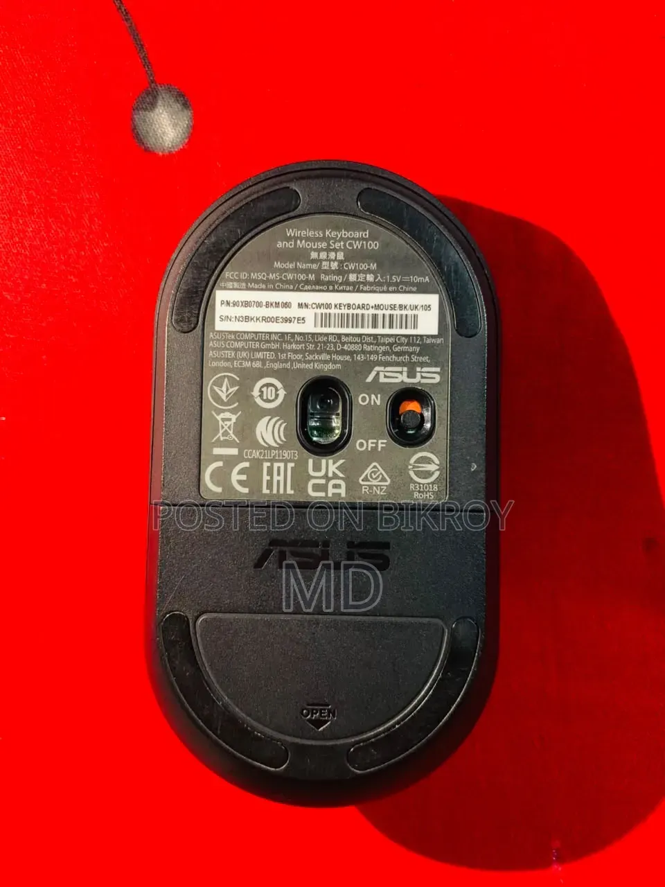 ASUS Keyboard Mouse Combo – Good Condition , Model Name CW100