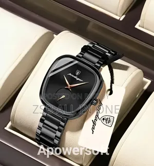 Poedagar New Unique Design Stainless Steel Ladies Watch-Black (783)