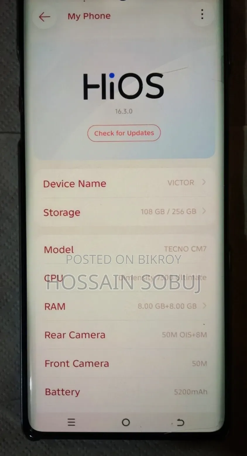 Tecno Camon 40 256 GB Gray