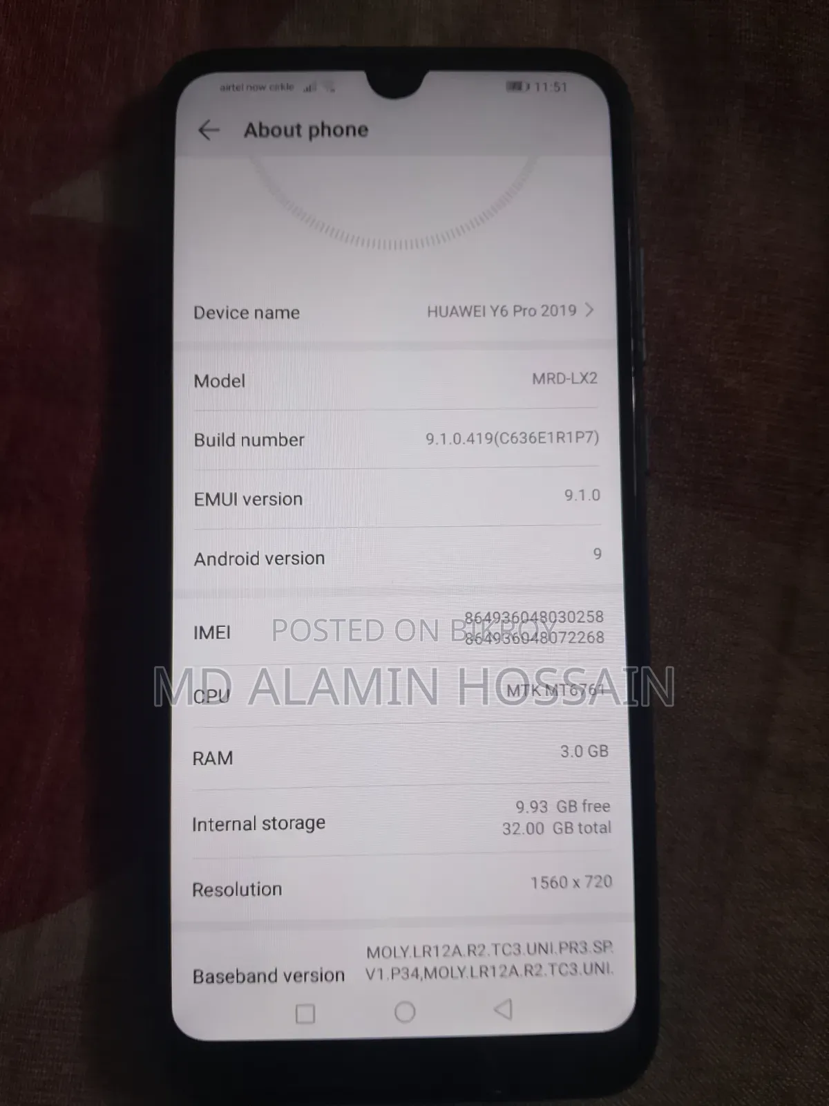 Huawei Y6 Pro 2019 32 GB Black