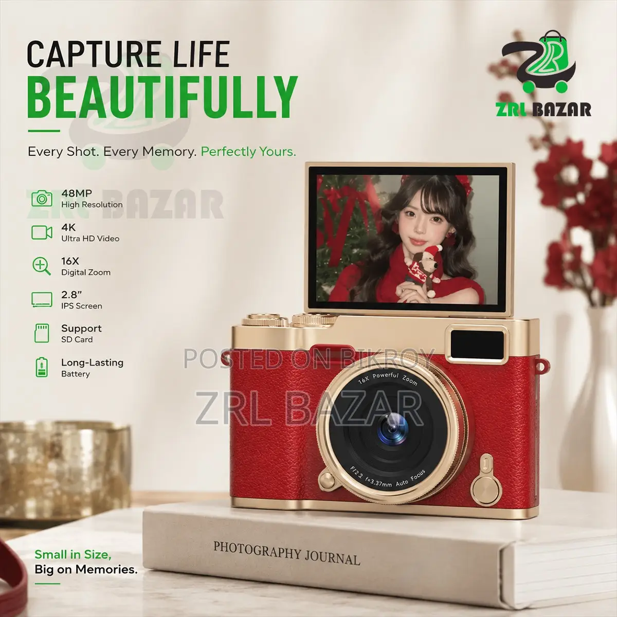 M9 Retro Flip Digital Camera | Dual Screen Camera With 16X Zoom