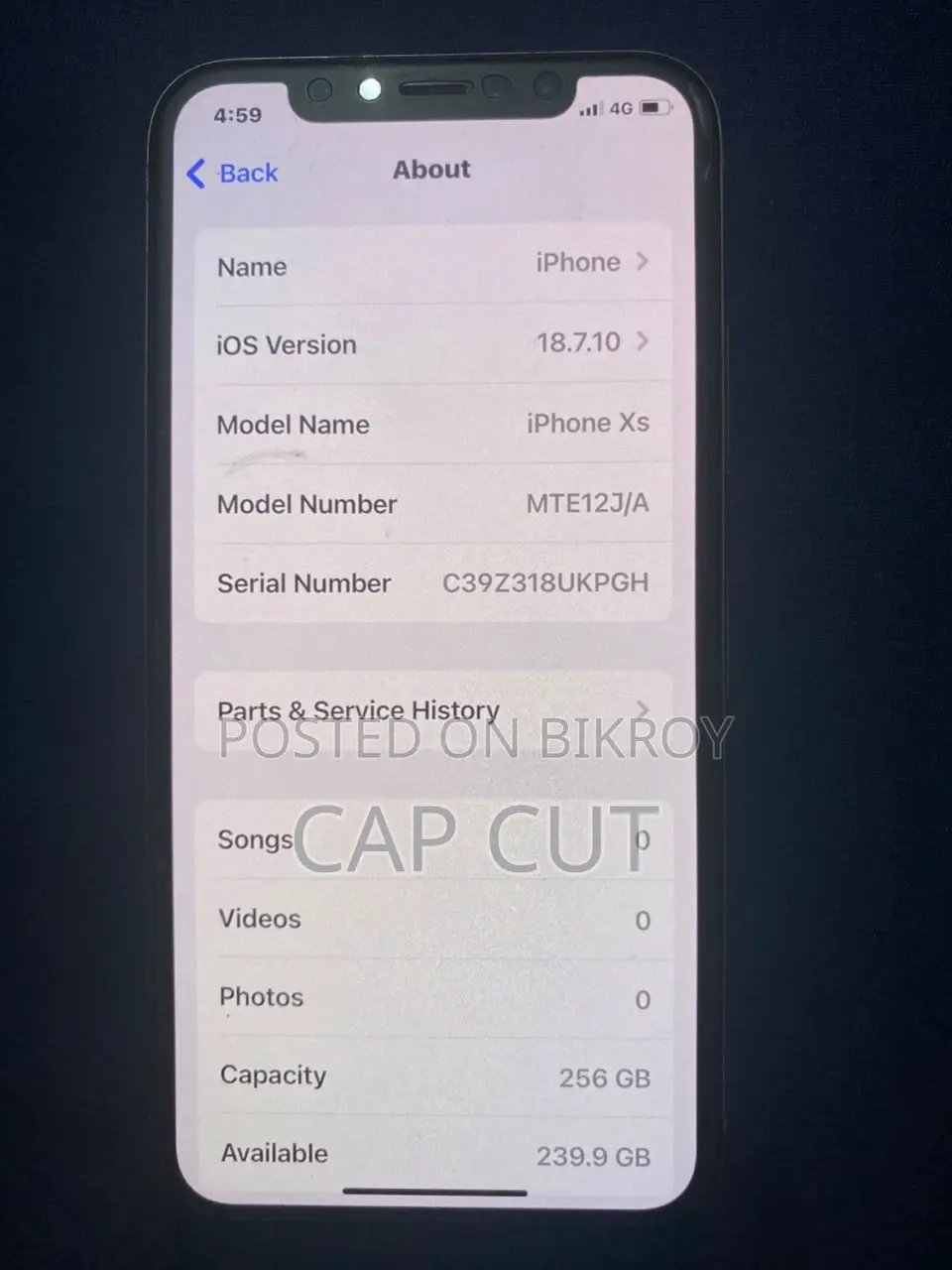 Apple iPhone XS 256 GB Rose Gold