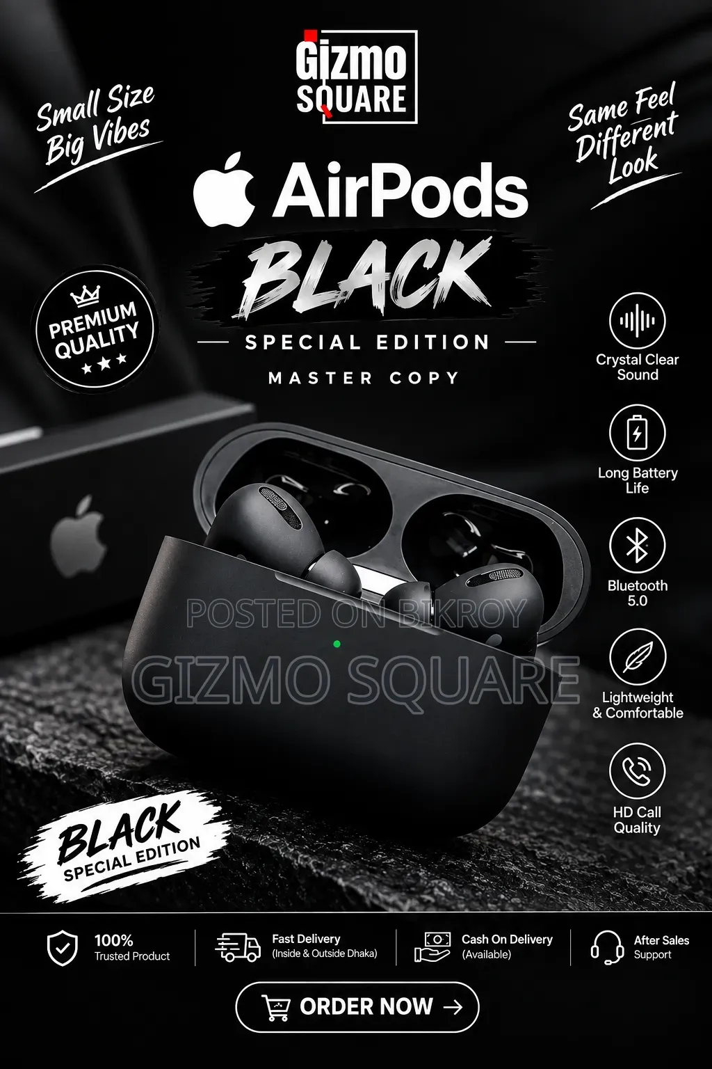 Apple Airpods Black
Colour Special Edition
MasterCopy