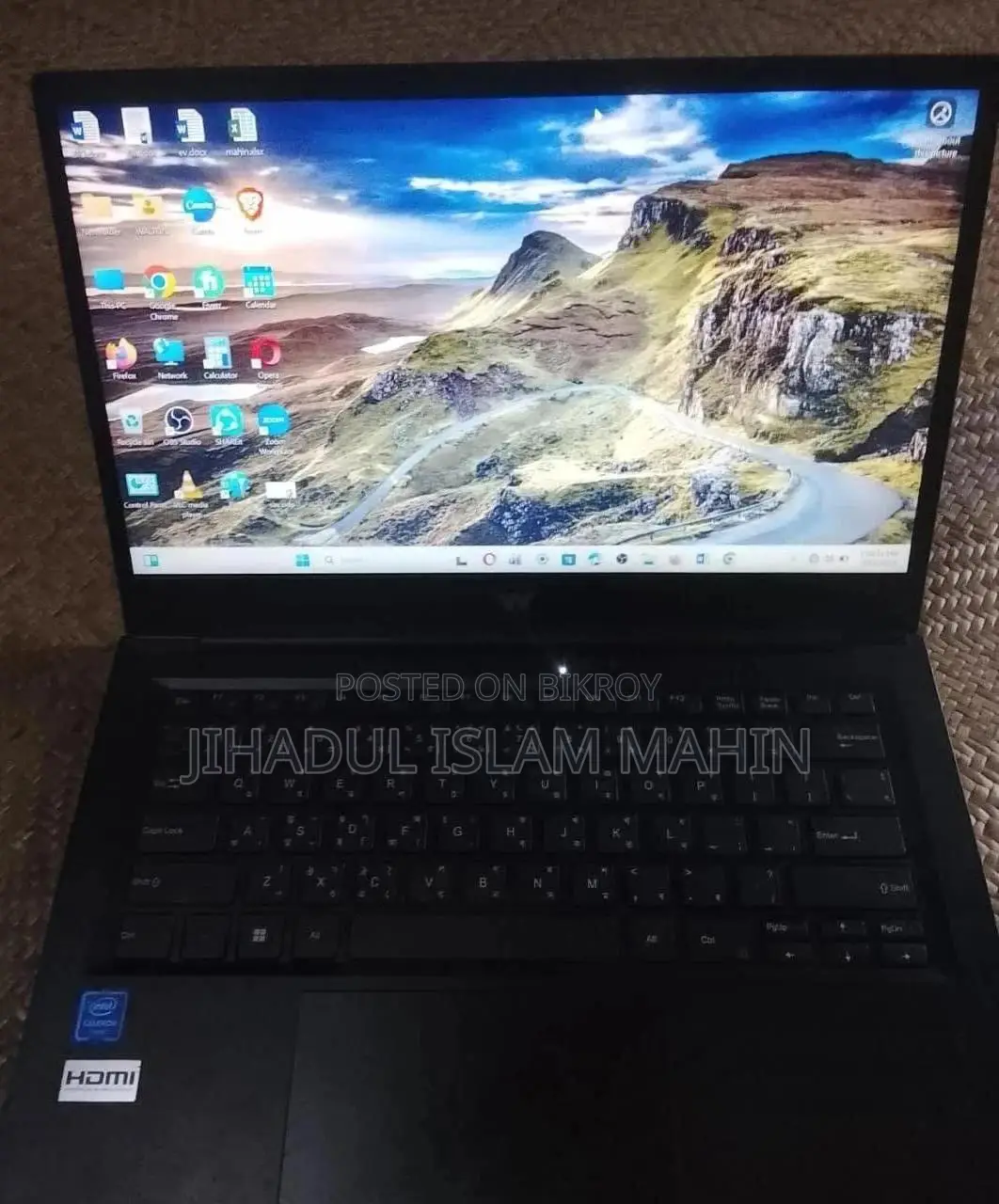 Laptop 8GB Intel Celeron SSD 256GB