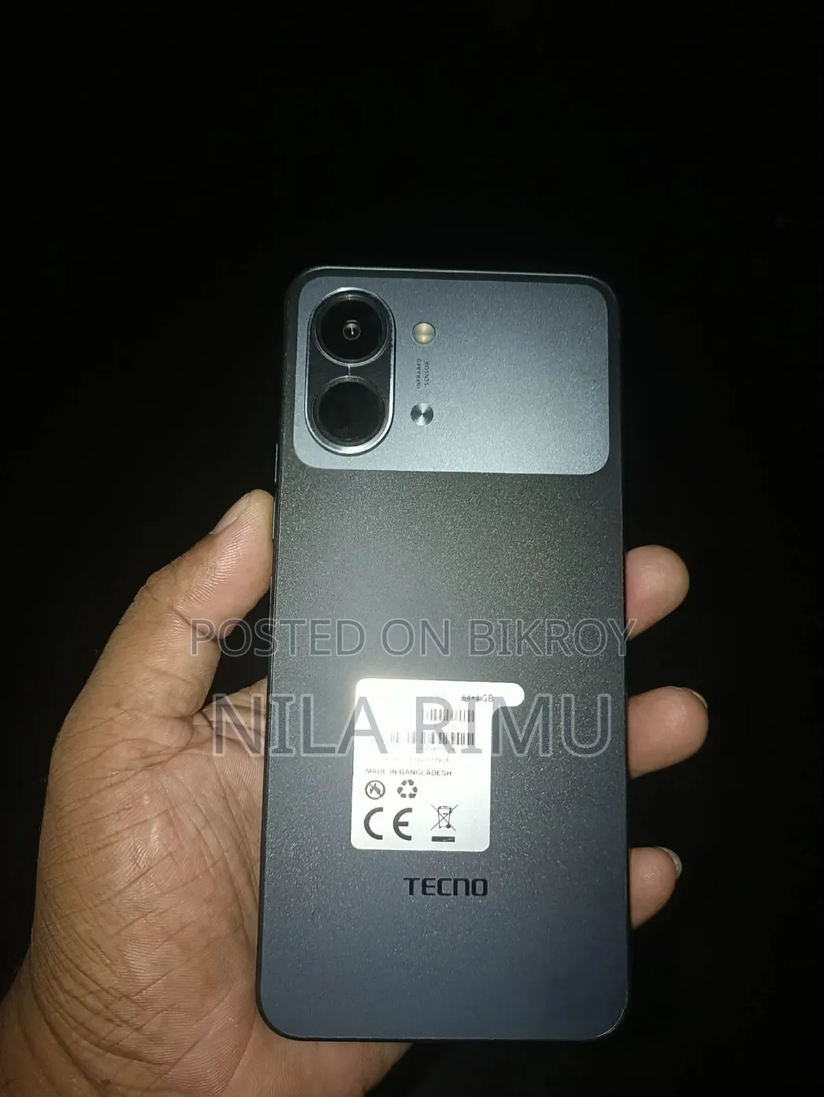 টেকনো স্পার্ক গো ৩ ৬৪ জিবি কালো