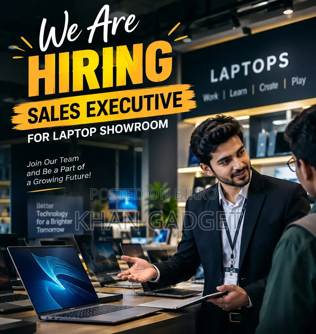 Sales Executive needed for laptop showroom