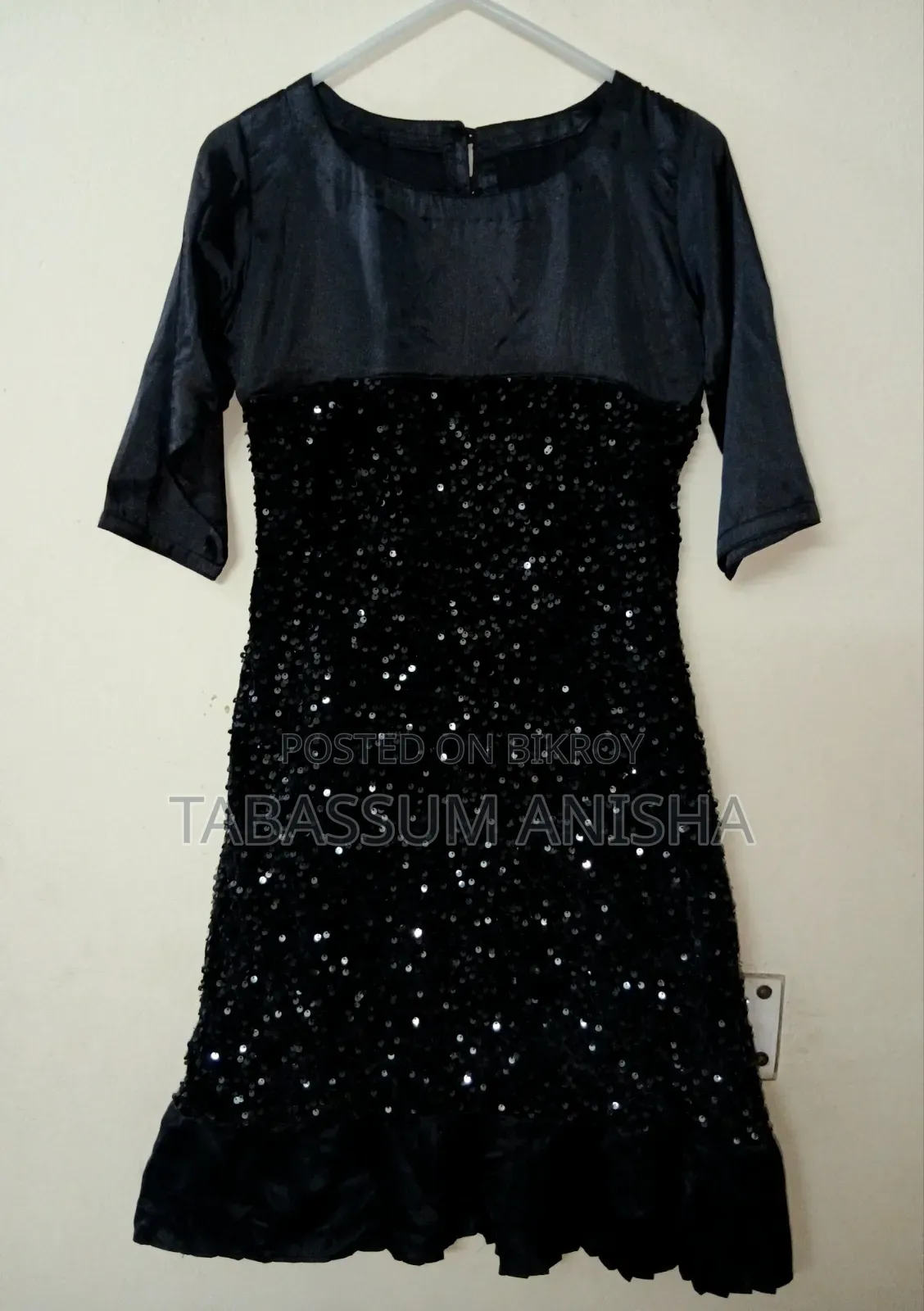 Black Sequins Party Dress