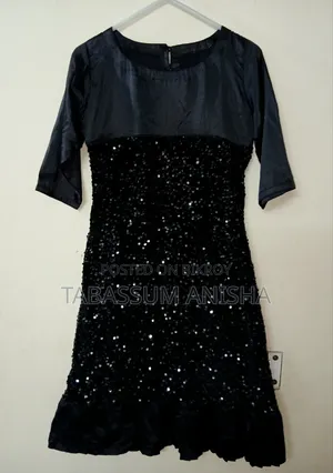 Black Sequins Party Dress