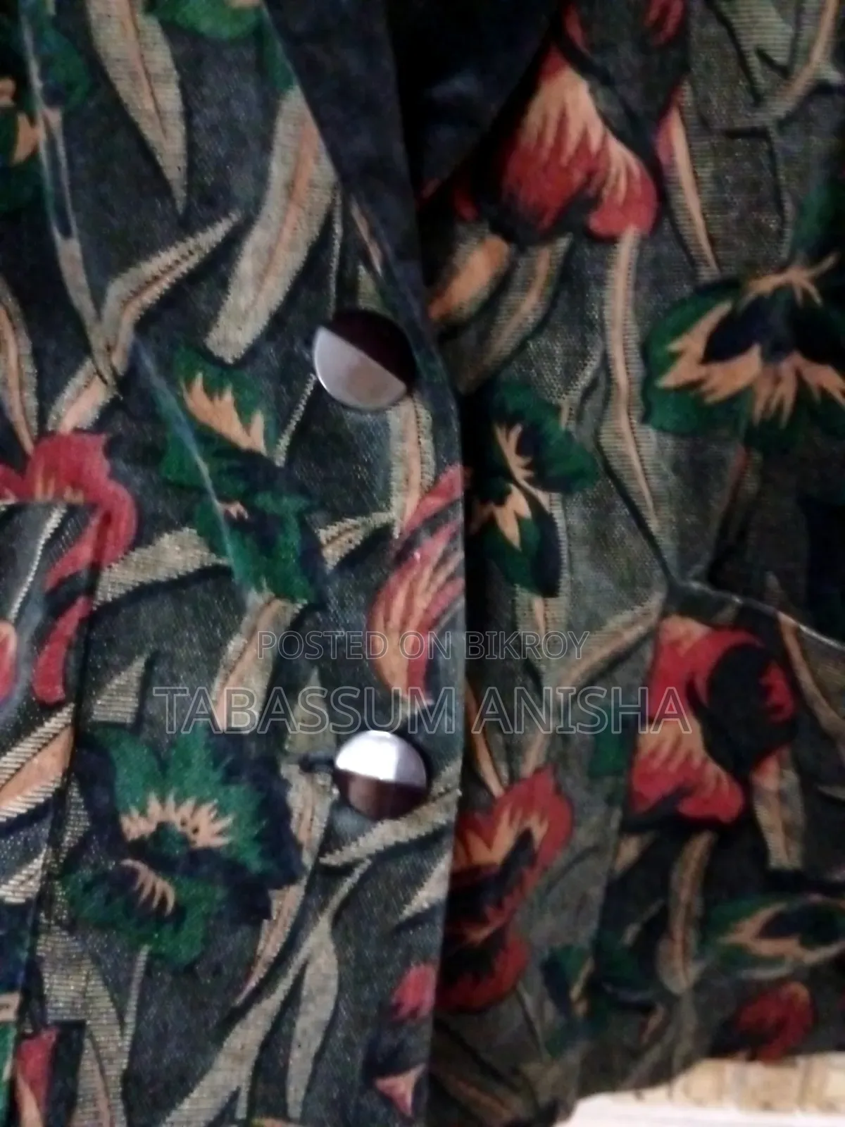 Velvet Printed Coat