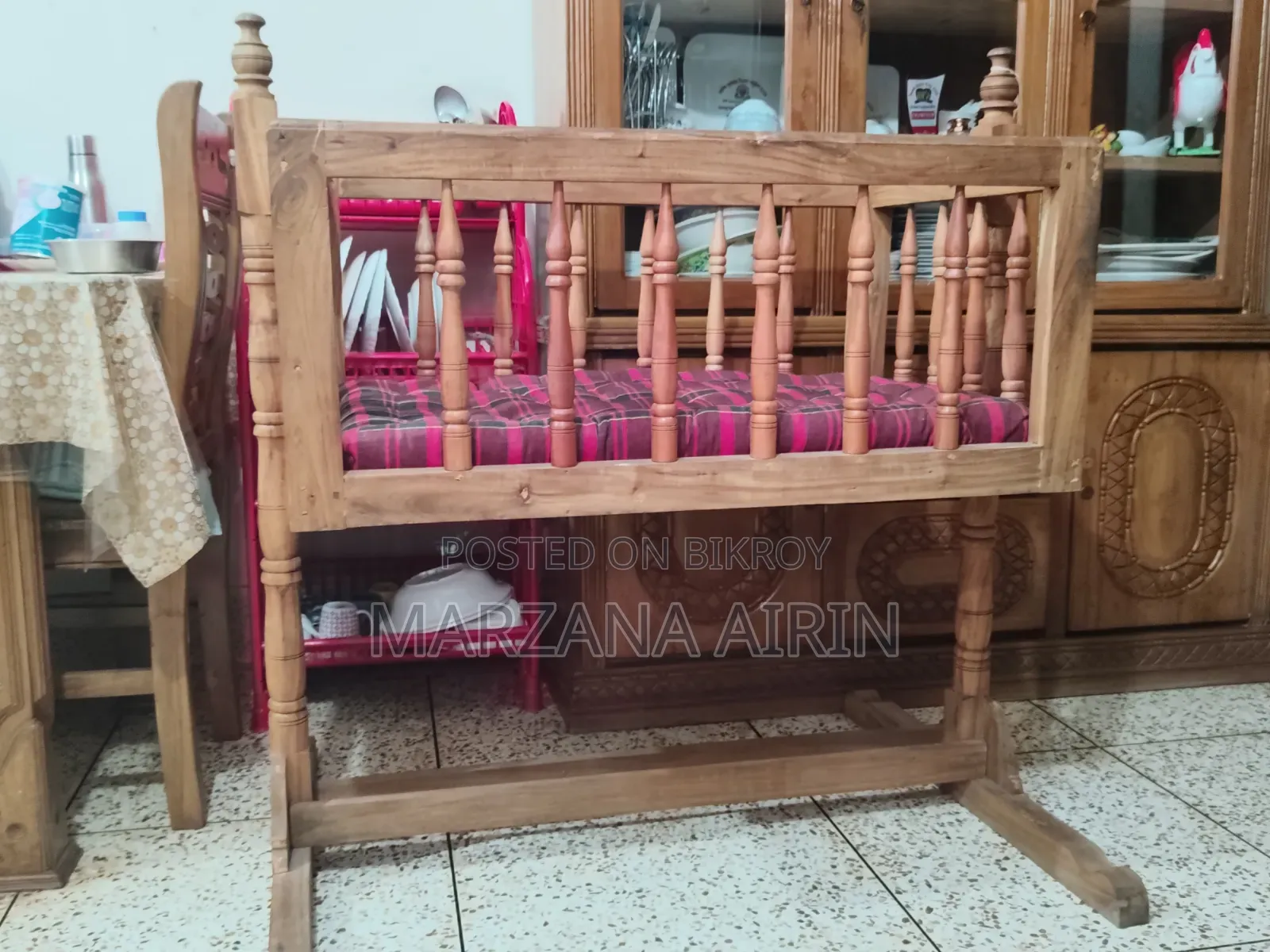 Wooden Baby Cradle