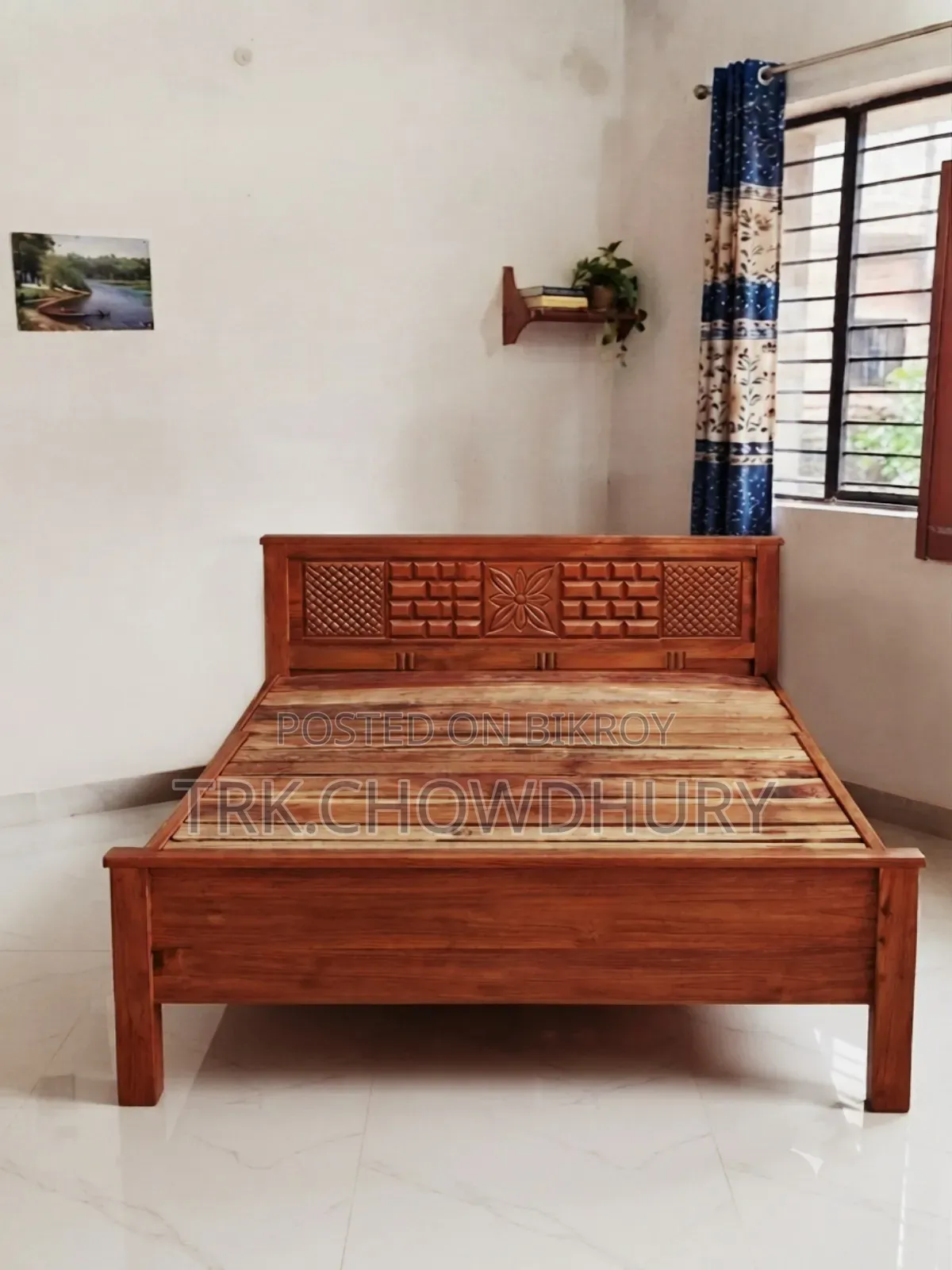 Completely Fresh 5/7 Double Bed for Sale
