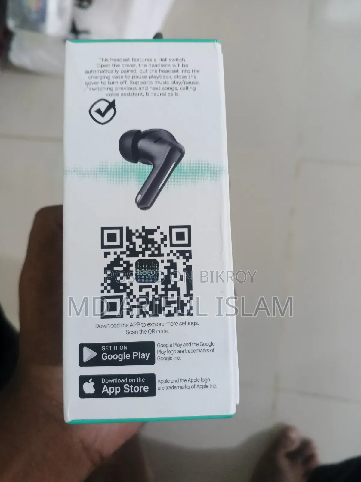 Eq34 Plus Anc+enc TWS Headset Hoco Brand