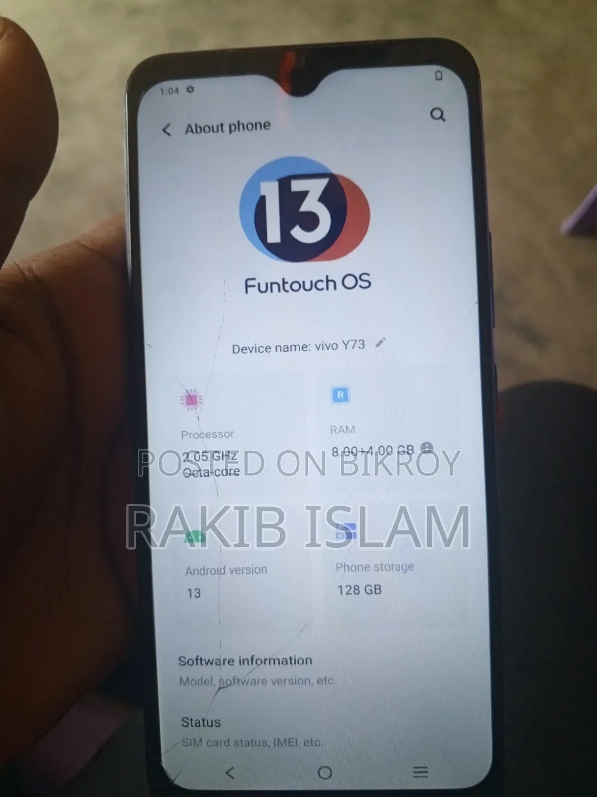 Vivo Y73 64 GB Purple