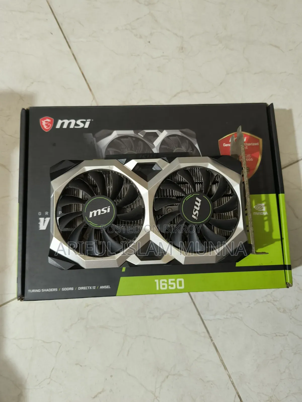 Msi Geforce GTX 1650 D6 Ventus Xs Ocv3 4gb Gddr6 Graphics Card