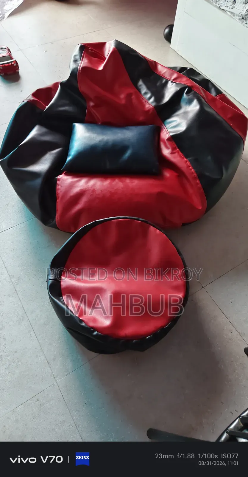 Bean Bag With Pillow Stool