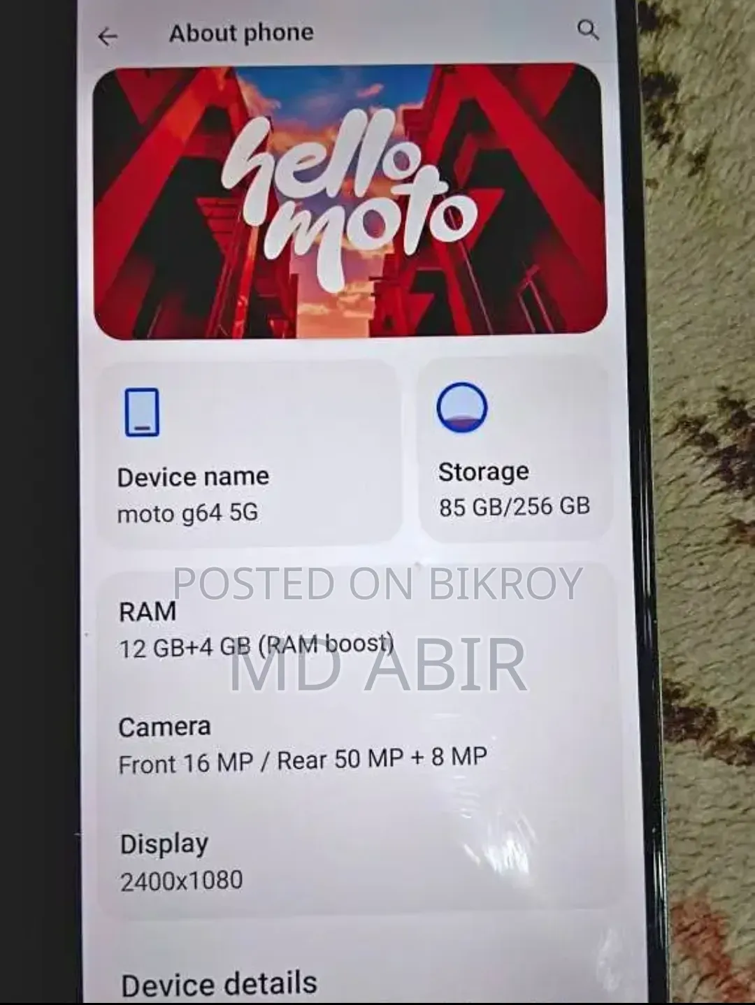 Motorola Moto G64 256 GB Green