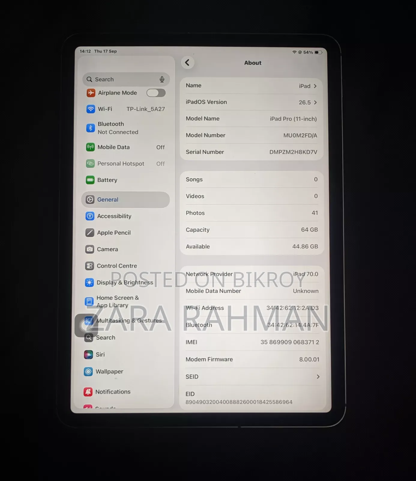 Apple iPad Pro 11 (2018) 64 GB Silver