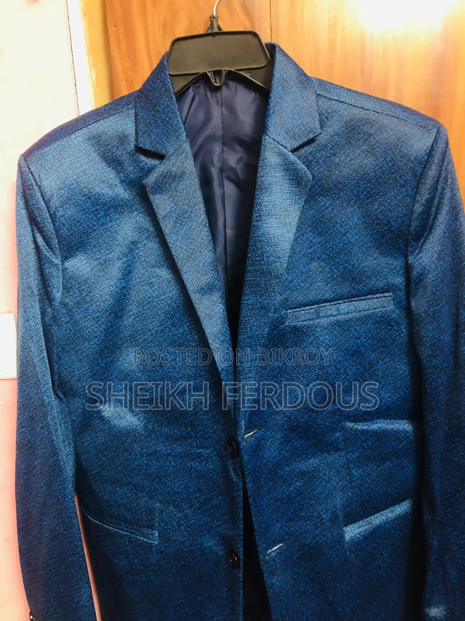 Blue Textured Blazer