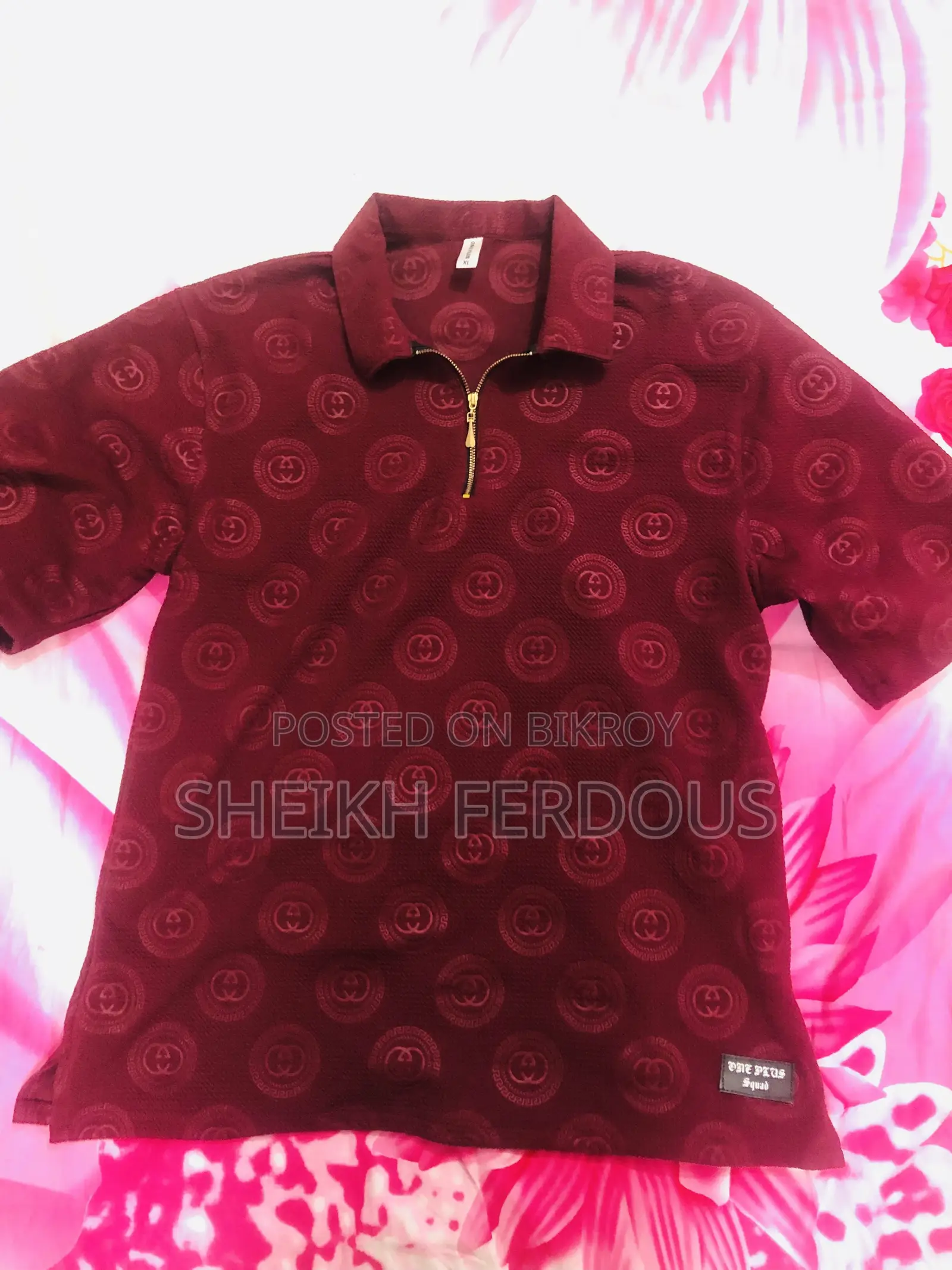 Half-Zip Polo Drop-Shoulder