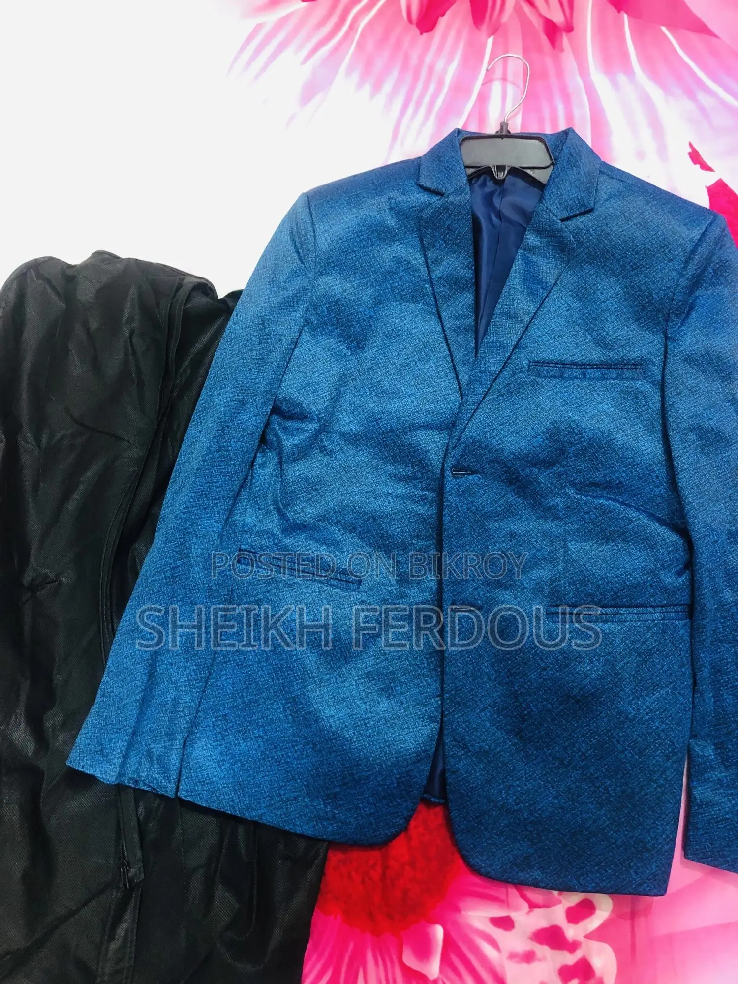 Blue Textured Blazer