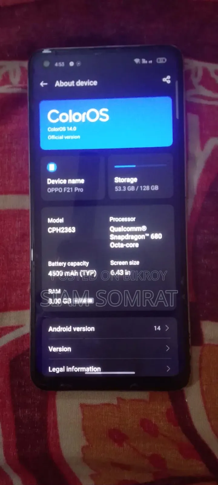 Oppo F21 Pro 128 GB Orange