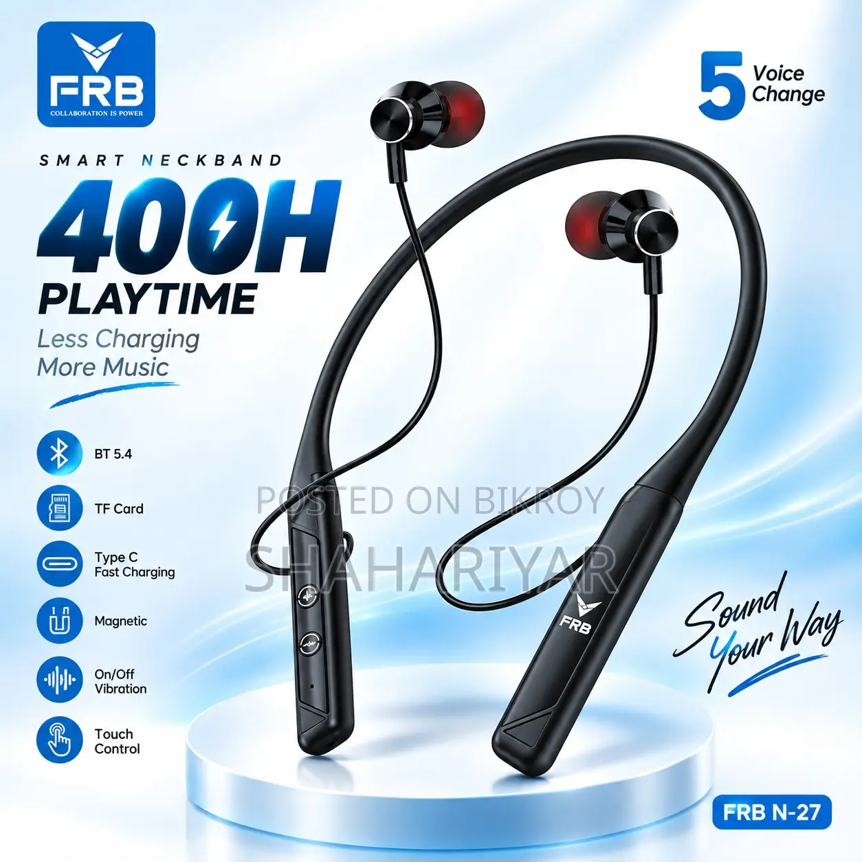 FRB N-27 Smart Wireless Neckband Earphone