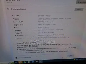 Desktop Computer Gigabyte 4GB Intel Core i3 SSD 128GB