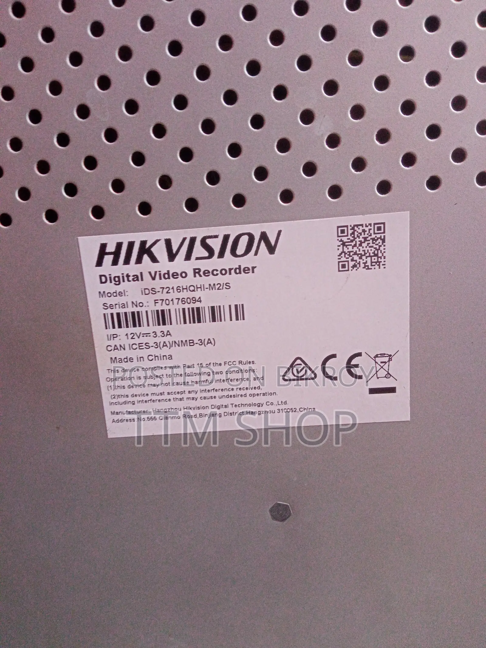 16 Channel Hik Vision DVR Double HDD Capacity