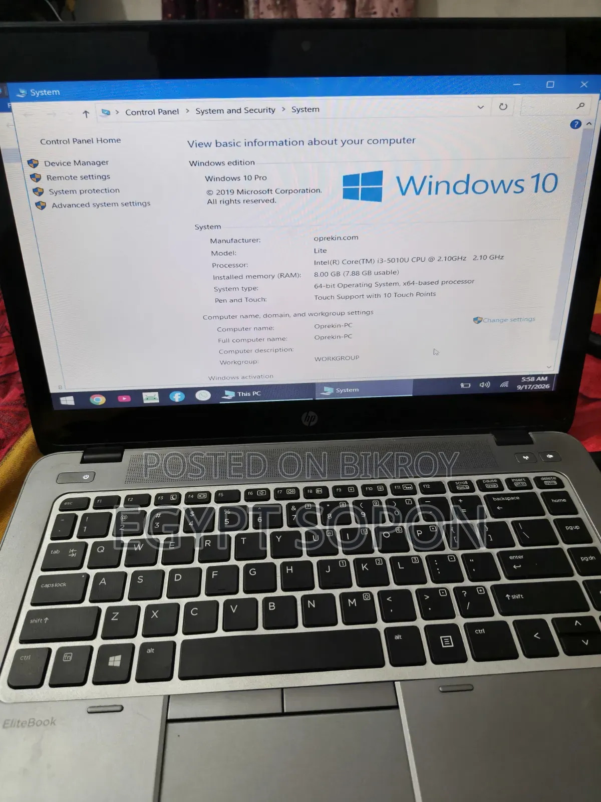 Laptop HP 8GB Intel Core i3 HDD+SSD 500GB