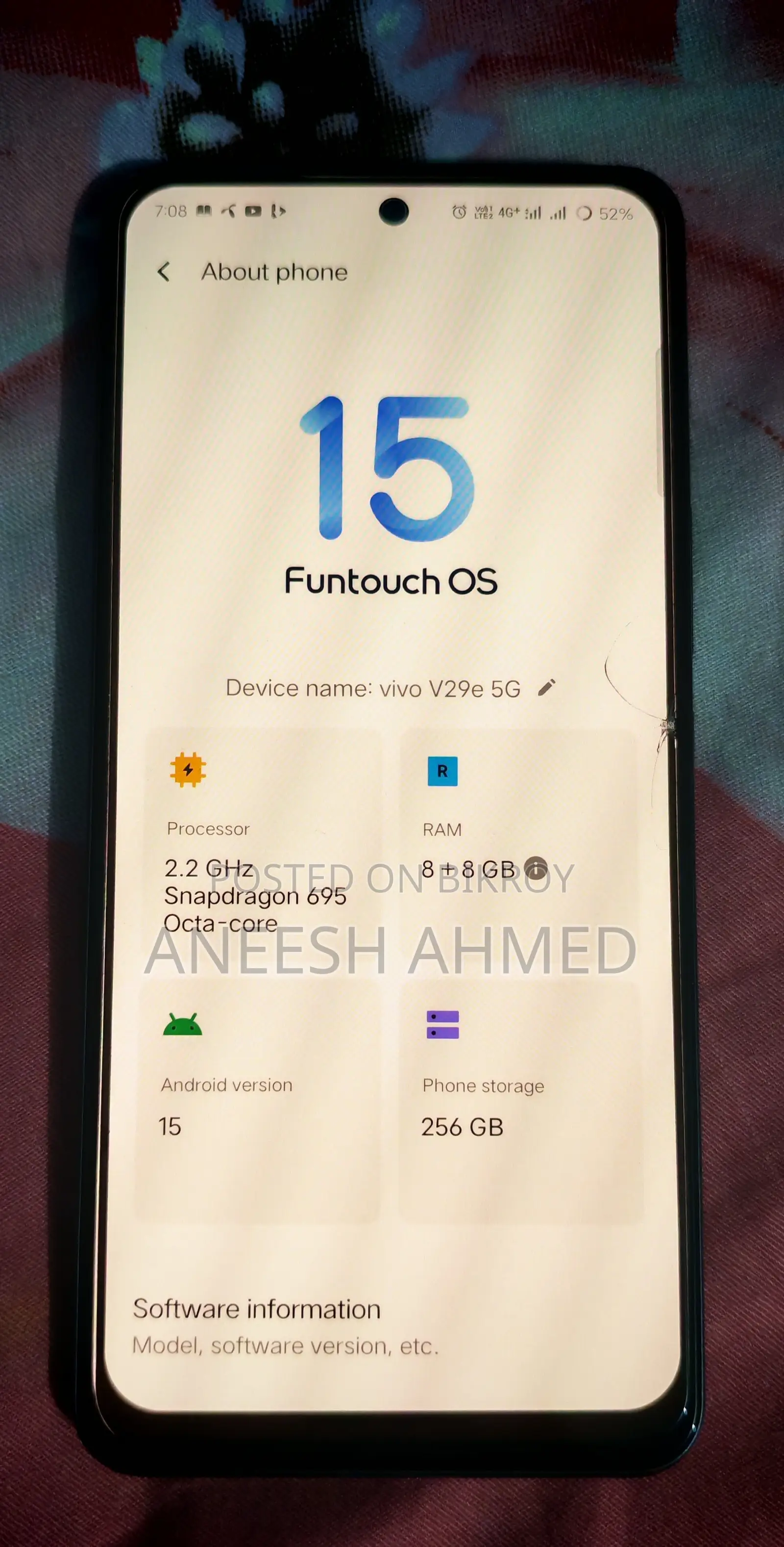 Vivo V29e 5G 256 GB Black