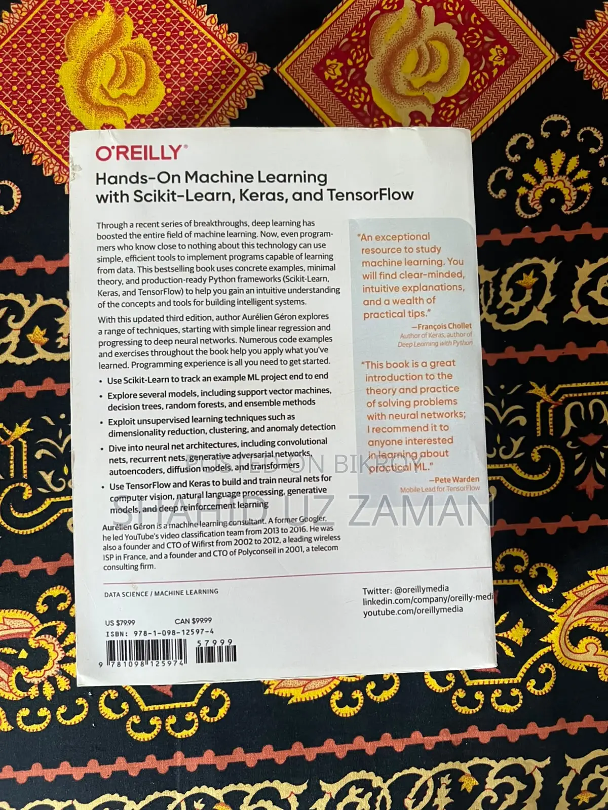O'Reilly Hands on Machine Learning Book 3rd Edition